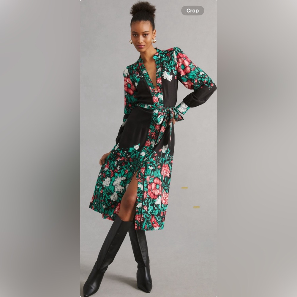 By Anthropologie Midi Shirt Dress, Size L